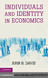 Cover image: Individuals and Identity in Economics 9781107001923