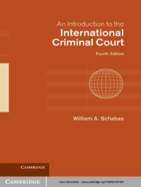 Omslagafbeelding: An Introduction to the International Criminal Court 4th edition 9780521767507