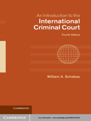 Cover image: An Introduction to the International Criminal Court 4th edition 9780521767507