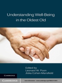 Cover image: Understanding Well-Being in the Oldest Old 1st edition 9780521113915