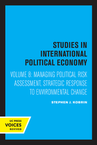 Cover image: Managing Political Risk Assessment 1st edition 9780520304963