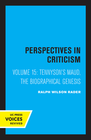 Cover image: Tennyson's Maud 1st edition 9780520305038