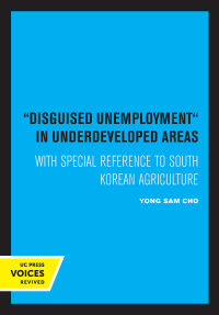 Cover image: Disguised Unemployment in Underdeveloped Areas 1st edition