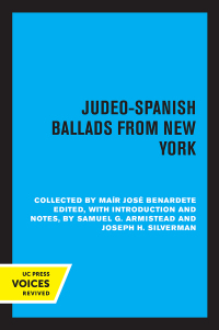 Cover image: Judeo-Spanish Ballads from New York 1st edition 9780520306486