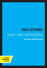 Cover image: Three Christian Capitals 1st edition