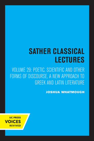 Imagen de portada: Poetic, Scientific and Other Forms of Discourse 1st edition 9780520360914