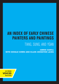 Omslagafbeelding: An Index of Early Chinese Painters and Painting 1st edition