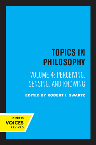 Cover image: Perceiving, Sensing, and Knowing 1st edition 9780520315150