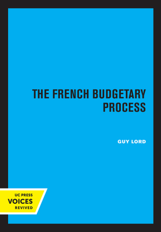 表紙画像: The French Budgetary Process 1st edition 9780520361492