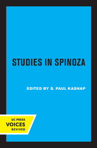 Cover image: Studies in Spinoza 1st edition 9780520363106