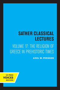 Imagen de portada: The Religion of Greece in Prehistoric Times 1st edition 9780520363212