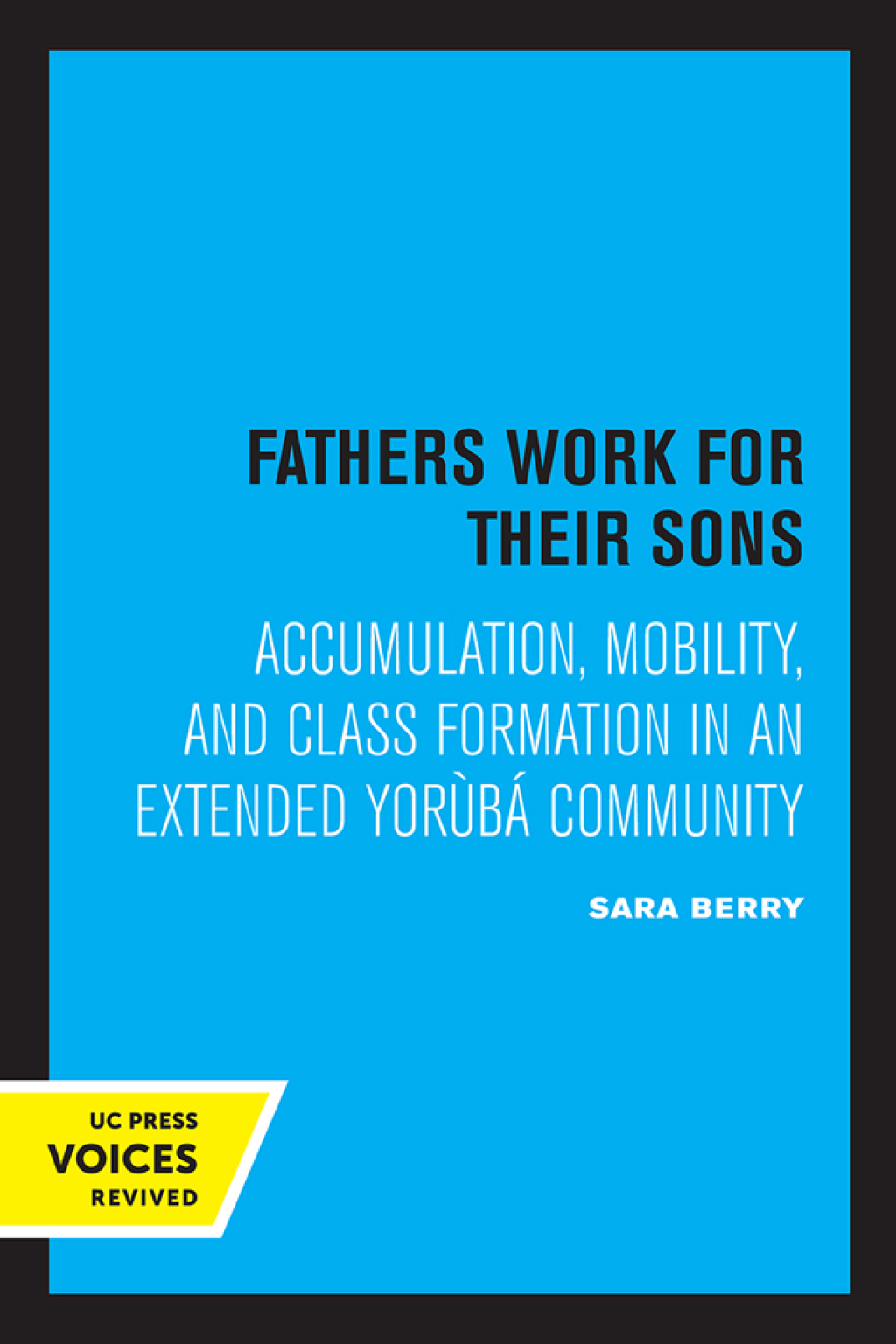 Fathers Work for Their Sons Accumulation, Mobility, and Class Formation in an Extended Yoruba Community 1st Edition