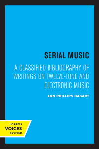 Cover image: Serial Music 1st edition 9780520363960