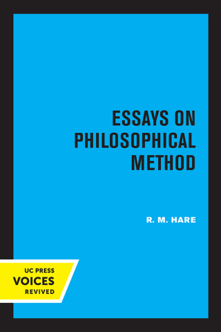 Imagen de portada: Essays on Philosophical Method 1st edition 9780520365216