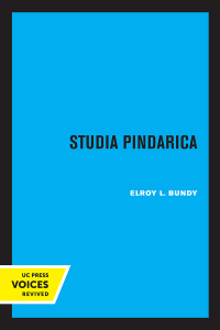 表紙画像: Studia Pindarica 1st edition 9780520324985