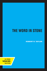 Cover image: The Word in Stone 1st edition 9780520325210