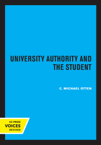Titelbild: University Authority and the Student 1st edition