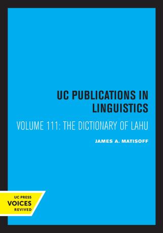 Cover image: The Dictionary of Lahu 1st edition
