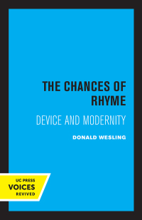 Cover image: The Chances of Rhyme 1st edition 9780520367845