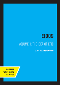 Titelbild: The Idea of Epic 1st edition 9780520368590