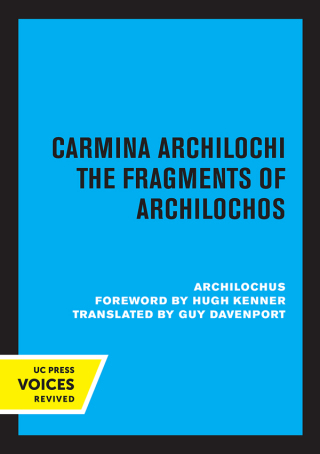 Cover image: Carmina Archilochi 1st edition 9780520368750