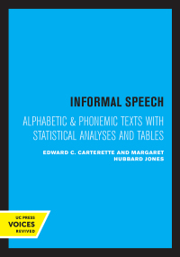 Cover image: Informal Speech 1st edition 9780520329324