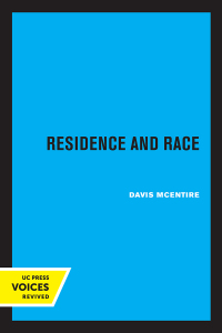 Cover image: Residence and Race 1st edition 9780520329638