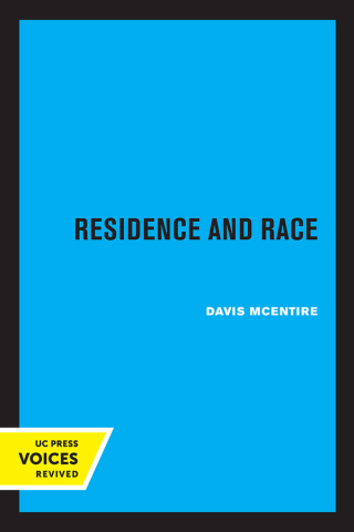 表紙画像: Residence and Race 1st edition 9780520329638