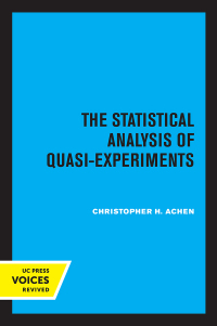 Cover image: The Statistical Analysis of Quasi-Experiments 1st edition 9780520332218