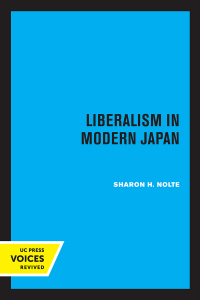 Cover image: Liberalism in Modern Japan 1st edition 9780520333185