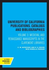 Cover image: Medieval and Renaissance Manuscripts in the Claremont Libraries 1st edition