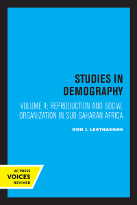 Titelbild: Reproduction and Social Organization in Sub-Saharan Africa 1st edition 9780520335448