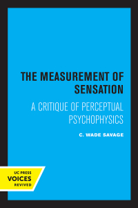 Cover image: The Measurement of Sensation 1st edition 9780520337022