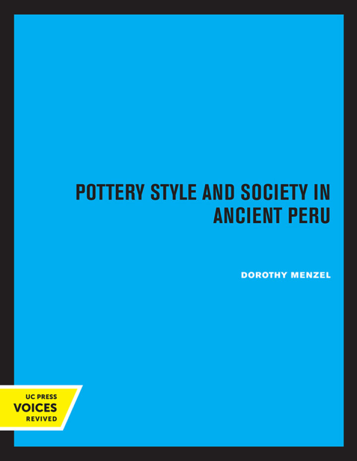 Cover image: Pottery Style and Society in Ancient Peru