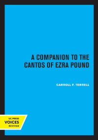 Titelbild: A Companion to The Cantos of Ezra Pound 1st edition 9780520082878