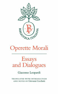 Cover image: Operette Morali 1st edition 9780520049284