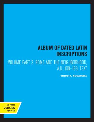 Cover image: Album of Dated Latin Inscriptions, Part II, Text 1st edition