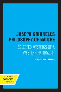 Cover image: Joseph Grinnell's Philosophy of Nature 1st edition