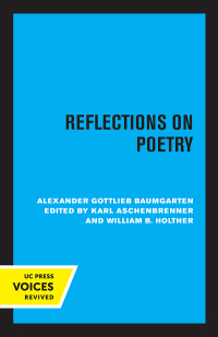 Cover image: Reflections on Poetry 1st edition 9780520345515