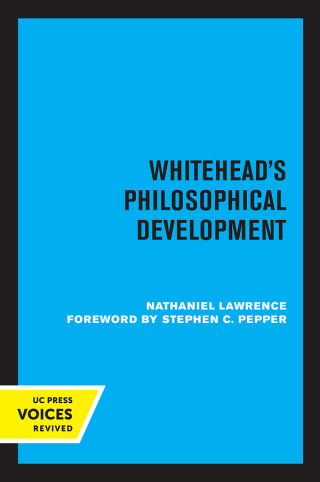 Imagen de portada: Whitehead's Philosophical Development 1st edition 9780520372795