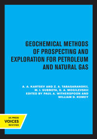 Imagen de portada: Geochemical Methods of Prospecting and Exploration for Petroleum and Natural Gas 1st edition