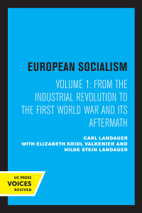 Cover image: European Socialism, Volume I 1st edition 9780520346727