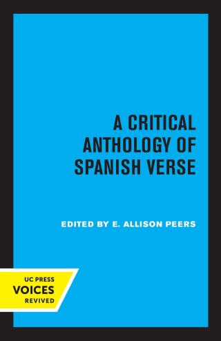 Cover image: A Critical Anthology of Spanish Verse 1st edition 9780520374003
