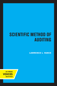 Imagen de portada: Scientific Method for Auditing 1st edition 9780520374058