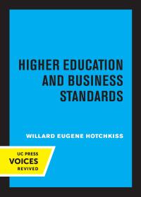 Cover image: Higher Education and Business Standards 1st edition