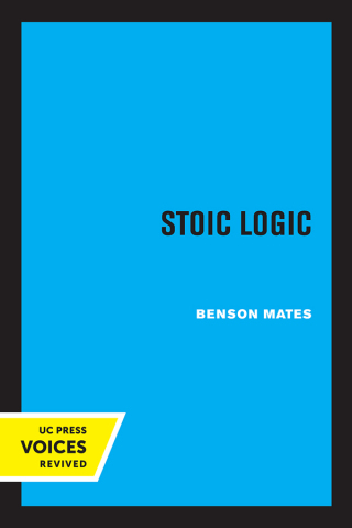 Cover image: Stoic Logic 1st edition 9780520374225