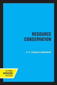 Cover image: Resource Conservation 1st edition 9780520374287