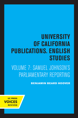 Titelbild: Samuel Johnson's Parliamentary Reporting 1st edition 9780520374430