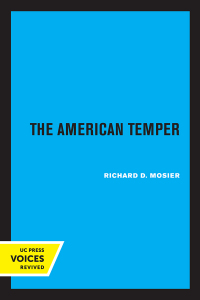 Cover image: The American Temper 1st edition 9780520374614