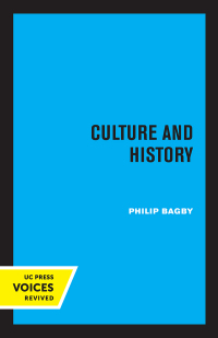 Cover image: Culture and History 1st edition 9780520374843